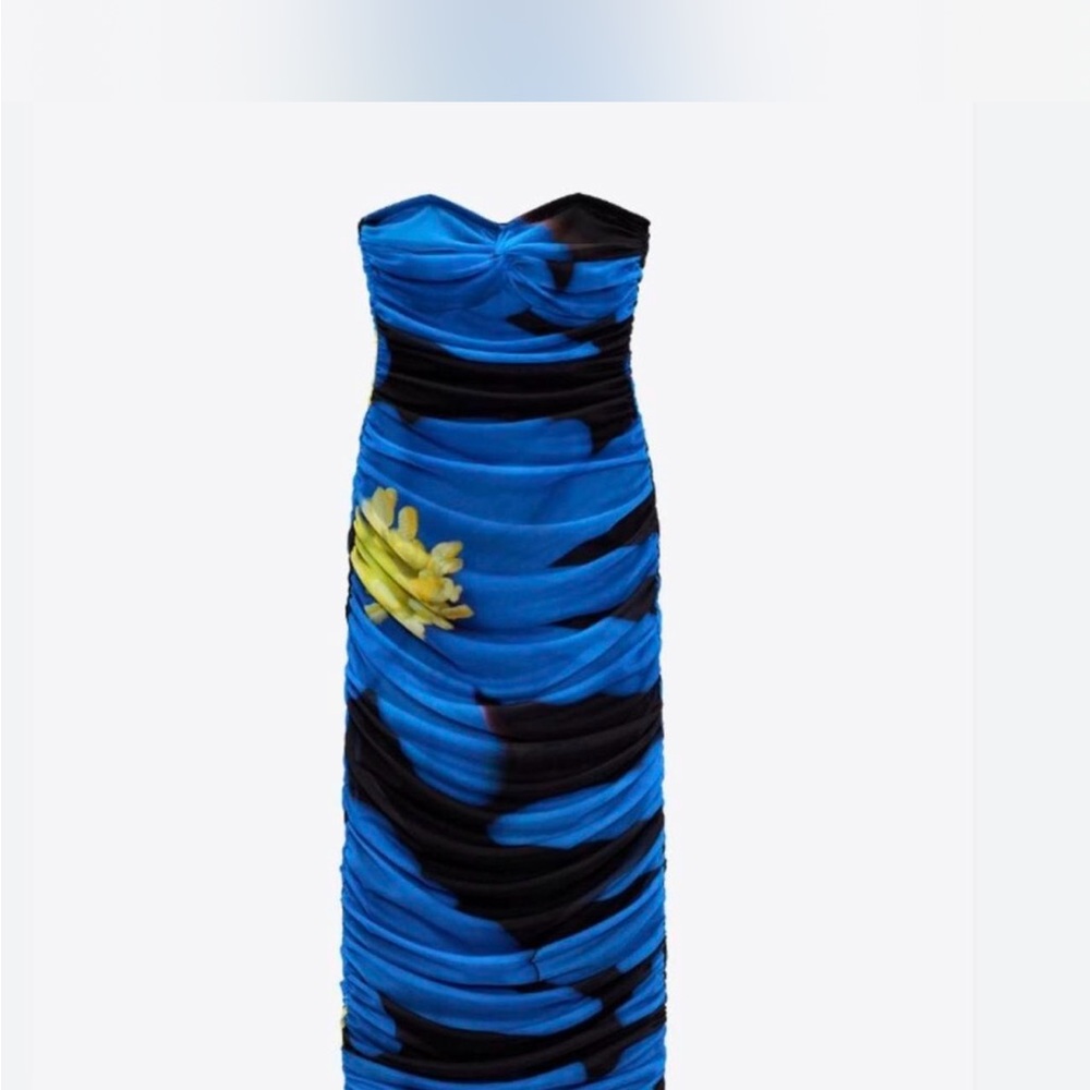 Zara Blue Floral Dress